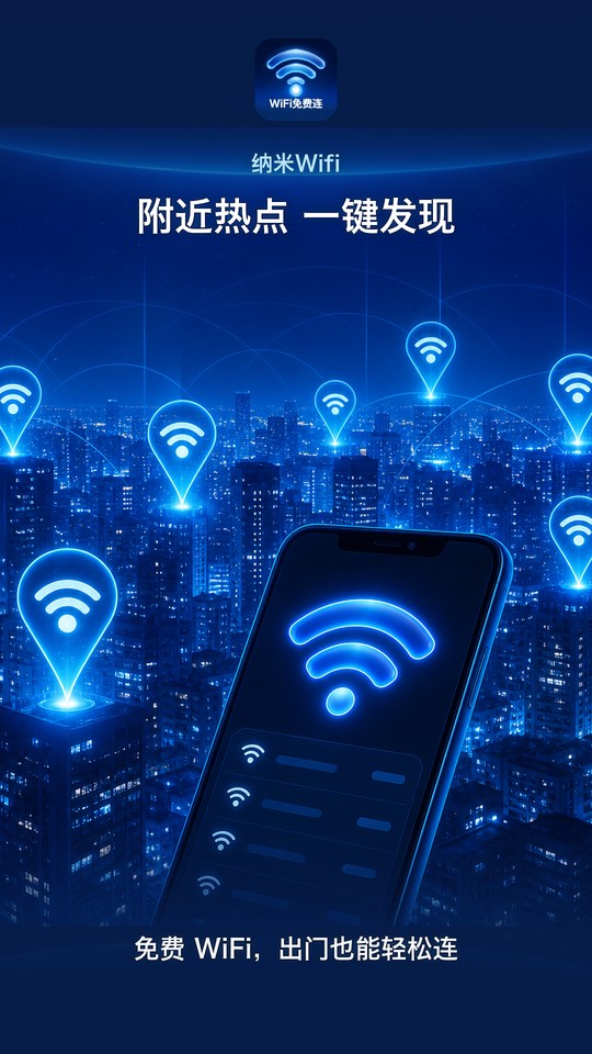 发现附近网络，一键连接
